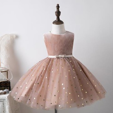 無袖女童禮服花童公主裙子小孩女寶寶周歲生日宴會鋼琴比賽演出服