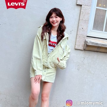 Levis Fresh果漾系列 女款 90年寬鬆版燈芯絨外套 / 精工漂染工藝 檸檬黃