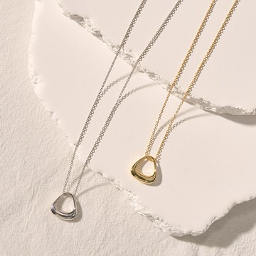 幾何學 純銀925簍空三角形項鍊 (2色)