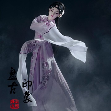影樓攝影寫真女古裝主題古風戲曲花旦水袖舞衣走秀演出服裝夜半歌