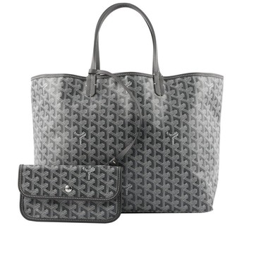 GOYARD Saint Louis PM 經典圖紋中型購物包(灰色)
