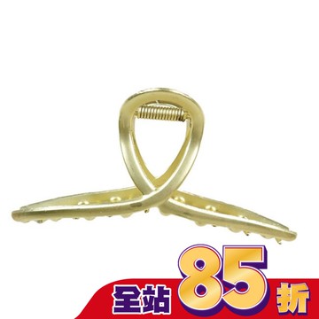 貝麗瑪丹素面交叉金色大沙夾1入