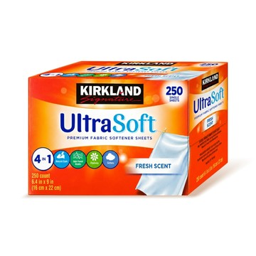 Kirkland 2盒組-烘衣柔軟去靜電紙(250張/盒