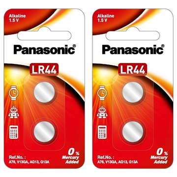 Panasonic 國際牌 鹼性鈕扣電池 LR-44TW/2B  2顆  2組
