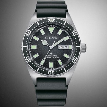 CITIZEN 星辰 PROMASTER 征服潛水炫彩機械錶/暗潮黑/41mm/NY0120-01E