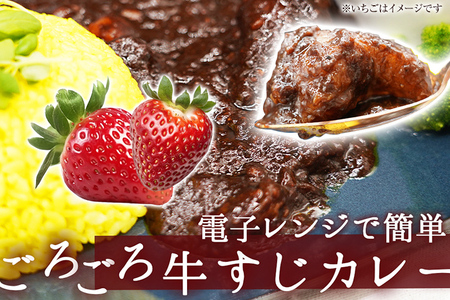 博多和牛１００％使用！！あまおうがほのかに香る牛すじゴロっとカレー（１７０ｇ×１５袋） あまおう 博多和牛 牛すじ カレー お取り寄せグルメ お取り寄せ 福岡 お土産 九州 ご当地グルメ 福岡土産 取り寄せ 福岡県 食品