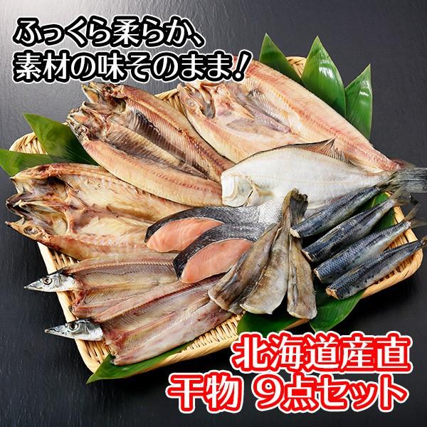 北海道 干物 セット 詰め合わせ 9点 内祝い お返し 魚 海鮮 ギフト ひもの ホッケ 秋鮭 コマイ 鰯 魚の干物