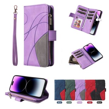 適用于OPPO A9 2020/A5 2020/A11X/A11/A11N手機套九卡拉鏈錢包款翻蓋式保護皮套軟硅膠外殼全包邊防摔多插卡