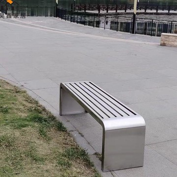 公司貨 免運 不銹鋼公園椅戶外成品坐等防腐塑木長條凳庭院座椅小區園林休閑凳工廠現貨直銷 全館八折 售後保障 5h830