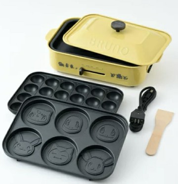 (免運) 日本 BRUNO 寶可夢 聯名款 電烤 BOE118 附3烤盤 鬆餅機 章魚燒 POKEMON 皮卡丘 卡比獸 日本代購