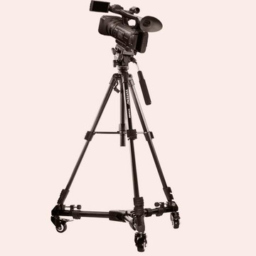 攝像機三腳架地輪直播錄像微電影滑輪單反相機錄視頻拍短片移動DV