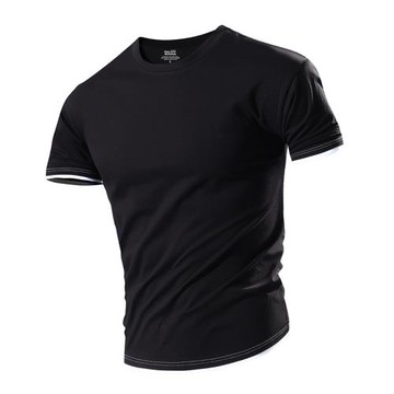 歐美假兩件T恤男痞帥社會精神小伙打底衫運動健身跑步籃球半截袖