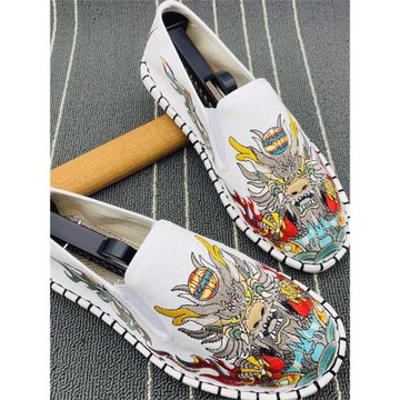 老北京布鞋男中國風漢服鞋男2025春季新款透氣輕便百搭手工刺繡潮