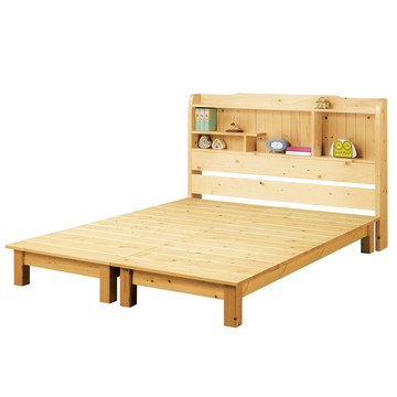 【Hampton 漢汀堡】艾娜松木5尺雙人床組