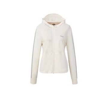 FILA 女針織外套-米白 5JKA-1331-IV