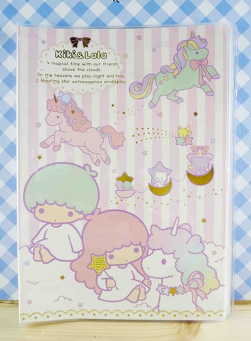 【震撼精品百貨】Little Twin Stars KiKi&LaLa 雙子星小天使 B6證件套-粉獨角獸 震撼日式精品百貨