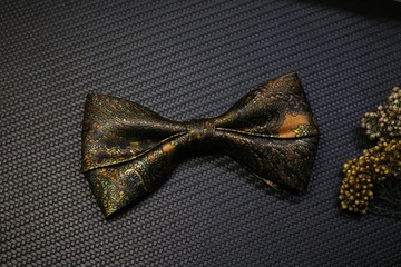 復古色佩斯利真絲領結獨特設計領花