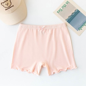 FANMOU - 莫代爾三分內搭褲/安全褲-木耳邊-粉色