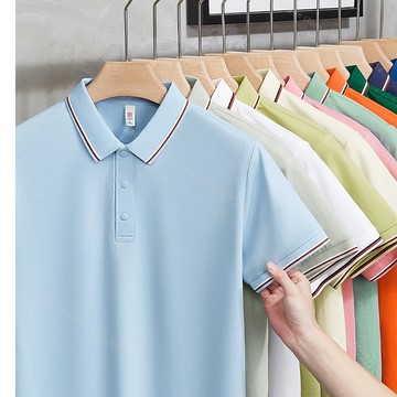 10A級抗菌柔軟親膚翻領Polo 200克親子款棉T 間色翻領短袖襯衫 品質休閒百搭運動衣 工作衣 客製Polo