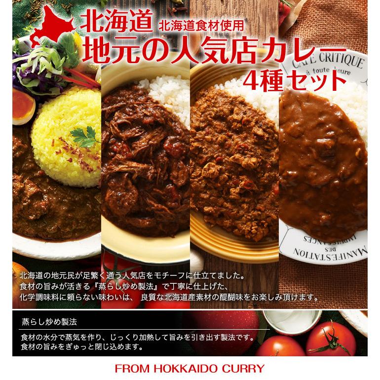 北海道 グルメ 北海道 地元の人気店カレーシリーズ 4種セット(札幌スパイス 札幌パキスタン 小樽キーマ 帯広ビーフ)