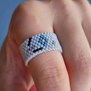 抽象設計戒指 |珠圈 |灰環 |手工飾品 |幾何環