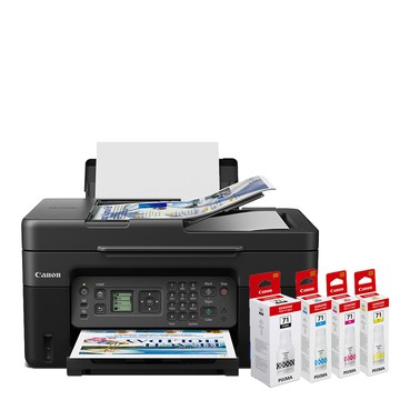 Canon PIXMA G4770 高速四合一Wi-Fi相片連續供墨傳真印表機+GI-71 PGBK/C/M/Y(噴墨印表機/連供/複合機/ADF)