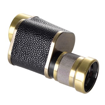 LEADER X MAUSER 8x 德國軍工迷你便攜式單筒望遠鏡 黃銅 輕巧易攜帶  10 x 6 x 5cm  24mm