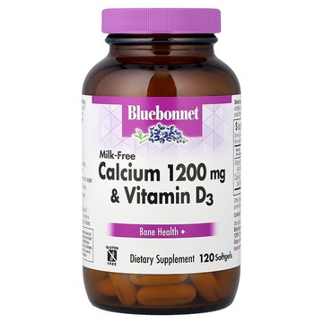 Bluebonnet Nutrition, 鈣和維生素 D3，120 粒軟膠囊