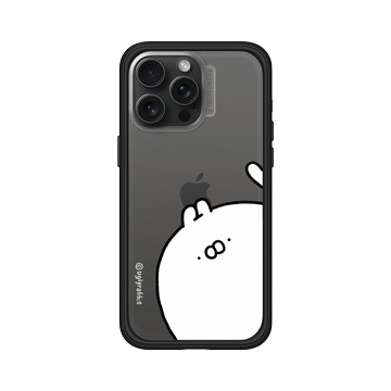 iPhone 15 Pro Max Mod NX 黑 - Ugly Rabbit 醜白兔 - 大臉經典款