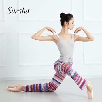 Sansha 法國三沙舞蹈保暖練功服女秋冬針織毛衣長褲連體芭蕾舞服