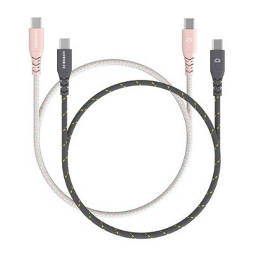 【Hipporizz】CAVO 1.5M USB-C to USB-C 雙色充電傳輸編織線 60W｜PD 快充線
