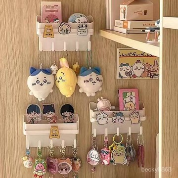 台灣出貨 寝室门后柜门悬挂粘贴置物架挂架立牌展示架粘钩挂件收纳架钥匙扣