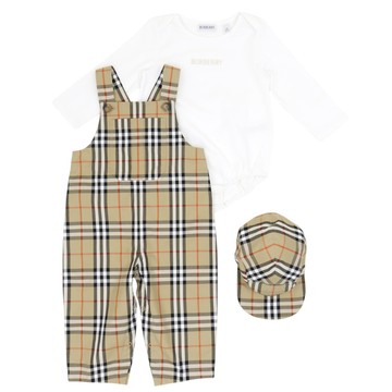 BURBERRY Kids BB 兩件組-連身裝帽子