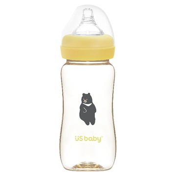 US baby 優生 真母感PPSU奶瓶 2-6個月 M  台灣黑熊  330ml  1個