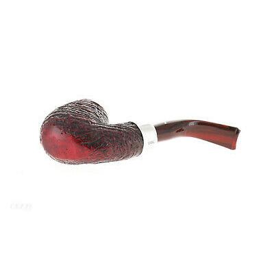 ピーターソン 喫煙用パイプ Pipe Peterson of Dublin KAPRIES red sandblasted bent billiard silver ring