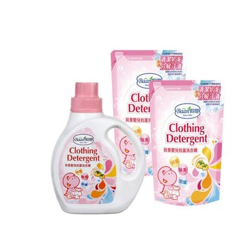 婦幼用品｜安撫玩具 貝恩嬰兒抗菌洗衣精(1000ml罐裝*2+800ml補充包*4)