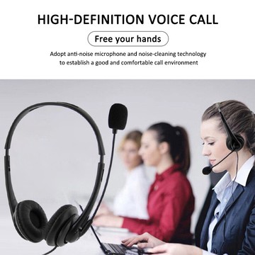 Noise Cancelling Headset Telephone Microphone-Volume Call-Ce