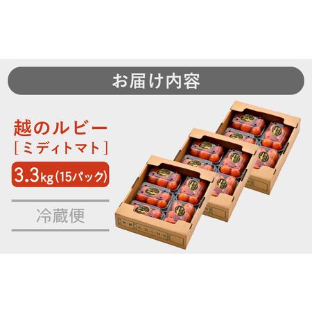 ふるさと納税 サーファーマーがつくる！ 三里浜砂丘地産 「越のルビー」 ミディトマト3.3kg  [C-.. 福井県坂井市