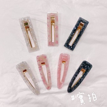 【小星星✩】出清！璀璨鏤空錫箔髮夾✨台灣現貨 電子發票 醋酸髮夾 瀏海夾 鴨嘴夾 水晶 碎片 髮夾