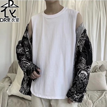 DR更衣室- 韓版寬鬆運動籃球大尺碼3XL無袖打底上衣 無袖上衣【NL622161】