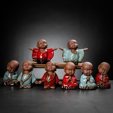 精品茶寵擺件紫砂可養小和尚茶藝茶桌茶臺茶具禪意茶道個性創意寵