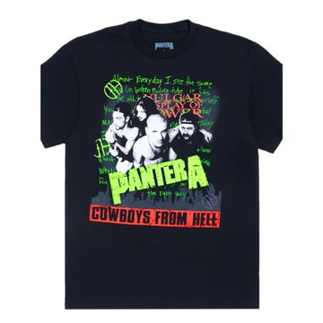 Pantera潘多拉樂隊搖滾暗黑復古經典專輯周邊男士純棉寬松短袖T恤