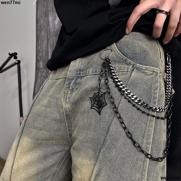超實惠臘 褲鏈 腰鏈 ins朋克百搭金屬鏈條復古牛仔褲褲鏈掛飾配飾腰鏈男女裝飾嘻哈