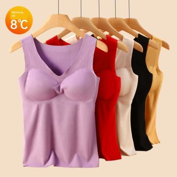 發熱帶胸墊秋衣內搭無痕保暖背心