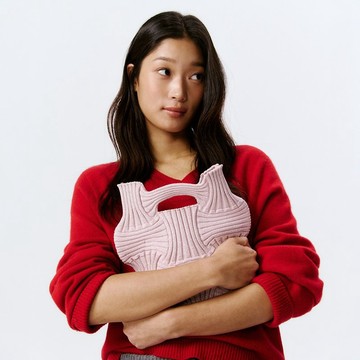 全新 Bow Bag - Glitter Pale Pink