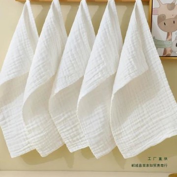 源頭工廠成人可用棉質白紗布毛巾6層A類洗面巾口水巾擦汗巾隔奶巾