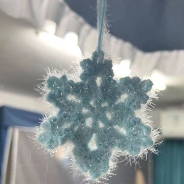 材料包🍋新手初學簡單手工diy材料毛線鉤針聖誕雪花編織掛件鑰匙扣女友 手工藝美勞作業 解悶打發時間交換禮物 鉤針編織