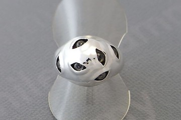 凝視球環_3 (s_m-R.26) 銀純銀玻璃眼睛