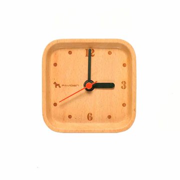 PAVIDEN｜雷亞納 桌鐘 方形 (原木色)