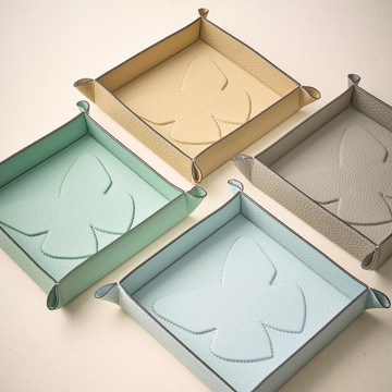 CASSIGOLI｜蝴蝶壓紋皮革置物盤  (3色)